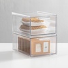 image:imagemDesign Plastic Stackable Organizer with 3 Drawers  PullOut Drawer Storage Bin for Bathroom SinkCabinet Organization  Perfect for Makeup Small Towels and More  Lumiere Collection 2 Pack Clear8 x 6 x 4 Pack of 8