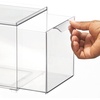 image:imagemDesign Plastic Stackable Organizer with 3 Drawers  PullOut Drawer Storage Bin for Bathroom SinkCabinet Organization  Perfect for Makeup Small Towels and More  Lumiere Collection 2 Pack Clear8x 6 x 4 Pack of 2