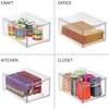 image:imagemDesign Plastic Stackable Organizer with 3 Drawers  PullOut Drawer Storage Bin for Bathroom SinkCabinet Organization  Perfect for Makeup Small Towels and More  Lumiere Collection 2 Pack Clear8 x 6 x 4 Pack of 8