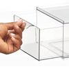 image:imagemDesign Plastic Stackable Organizer with 3 Drawers  PullOut Drawer Storage Bin for Bathroom SinkCabinet Organization  Perfect for Makeup Small Towels and More  Lumiere Collection 2 Pack Clear8 x 6 x 4 Pack of 8
