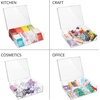 image:imagemDesign Plastic Stackable Tea Bag Storage Bin Organizer Box Holder with Lid for Kitchen Cabinets Countertops Pantry  Container Holds Beverage Bags Pods Packets  2 Pack Clear