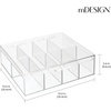 image:imagemDesign Plastic Stackable Tea Bag Storage Bin Organizer Box Holder with Lid for Kitchen Cabinets Countertops Pantry  Container Holds Beverage Bags Pods Packets  2 Pack Clear