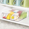 image:imagemDesign Plastic Stackable Tea Bag Storage Bin Organizer Box Holder with Lid for Kitchen Cabinets Countertops Pantry  Container Holds Beverage Bags Pods Packets  2 Pack Clear
