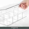 image:imagemDesign Plastic Stackable Tea Bag Storage Bin Organizer Box Holder with Lid for Kitchen Cabinets Countertops Pantry  Container Holds Beverage Bags Pods Packets  2 Pack Clear