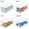 image:imagemDesign Plastic Storage Bin Box Container with Lid BuiltIn Handles Organization for Pens Pencils or Work Supplies in Home Office Cabinet or Desk Top Ligne Collection ClearWhite