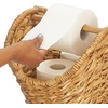 image:imagemDesign Rustic Farmhouse Water Hyacinth Toilet Paper HolderDispenser Basket with Dowel Rod  Storage Organizer for Master or Guest Bathroom Organization  Holds 5 Rolls of Toilet Paper  NaturalTan