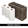 image:imagemDesign Rustic Farmhouse Woven Seagrass Toilet Paper Holder Basket  Large Storage Organizer Tank Topper for Bathroom Counter or Top of Toilet  Holds 6 Rolls of Toilet Paper  Black WashBlack Wash