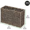 image:imagemDesign Rustic Farmhouse Woven Seagrass Toilet Paper Holder Basket  Large Storage Organizer Tank Topper for Bathroom Counter or Top of Toilet  Holds 6 Rolls of Toilet Paper  Black WashBlack Wash