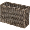 image:imagemDesign Rustic Farmhouse Woven Seagrass Toilet Paper Holder Basket  Large Storage Organizer Tank Topper for Bathroom Counter or Top of Toilet  Holds 6 Rolls of Toilet Paper  Black WashBlack Wash