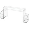 image:imagemDesign Small 2Tier Plastic Medicine Cabinet HighRise Storage Organizer  for Vitamins Medical Supplies Makeup Door Shelf Organization  ClearPack of 1