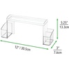 image:imagemDesign Small 2Tier Plastic Medicine Cabinet HighRise Storage Organizer  for Vitamins Medical Supplies Makeup Door Shelf Organization  ClearPack of 1