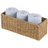 image:imagemDesign Small Natural Woven Seagrass Bathroom Toliet Roll Holder Storage Organizer Basket Bin Use on Bathroom Countertop Toilet Tank Top  Holds 3 Rolls of Toilet Paper  NaturalTan
