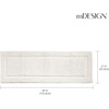 image:imagemDesign Soft 100 Cotton Luxury HotelStyle Rectangular Spa Mat Rug Plush Water Absorbent Decorative Border for Bathroom Vanity BathtubShower Machine Washable Long Runner  60 x 21  NaturalTanNatural