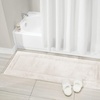 image:imagemDesign Soft 100 Cotton Luxury HotelStyle Rectangular Spa Mat Rug Plush Water Absorbent Decorative Border for Bathroom Vanity BathtubShower Machine Washable Long Runner  60 x 21  NaturalTanNatural