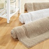 image:imagemDesign Soft 100 Cotton Luxury HotelStyle Rectangular Spa Mat Rug Plush Water Absorbent Decorative Border for Bathroom Vanity BathtubShower Machine Washable Long Runner  60 x 21  NaturalTanLinen