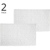 image:imagemDesign Soft 100 Cotton Luxury HotelStyle Rectangular Spa Mat Rug Water Absorbent Diamond Design  for Bathroom Vanity BathtubShower Machine Washable  34 x 21  2 Pack  White