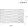 image:imagemDesign Soft 100 Cotton Luxury HotelStyle Rectangular Spa Mat Rug Water Absorbent Diamond Design  for Bathroom Vanity BathtubShower Machine Washable  34 x 21  2 Pack  White