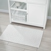 image:imagemDesign Soft 100 Cotton Luxury HotelStyle Rectangular Spa Mat Rug Water Absorbent Diamond Design  for Bathroom Vanity BathtubShower Machine Washable  34 x 21  2 Pack  White