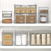 image:imagemDesign Stackable Storage Containers Box with 2 PullOut Drawers  Stacking Plastic Drawer Bins for Master or Guest Bathroom Linen Closet Vanity or Makeup Table  Lumiere Collection  2 Pack Clear2