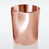 image:imagemDesign Stainless Steel Round Metal Trash Can Small 28 Gallon Wastebasket Garbage Basket Bin for Bathroom Bedroom Kitchen or Home Office Holds Waste and Recycle Mirri Collection BrushedRose Gold