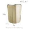 image:imagemDesign Stainless Steel Round Metal Trash Can Small 28 Gallon Wastebasket Garbage Basket Bin for Bathroom Bedroom Kitchen or Home Office Holds Waste and Recycle Mirri Collection BrushedSoft Brass