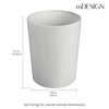 image:imagemDesign Stainless Steel Round Metal Trash Can Small 28 Gallon Wastebasket Garbage Basket Bin for Bathroom Bedroom Kitchen or Home Office Holds Waste and Recycle Mirri Collection BrushedLight Gray
