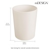 image:imagemDesign Stainless Steel Round Metal Trash Can Small 28 Gallon Wastebasket Garbage Basket Bin for Bathroom Bedroom Kitchen or Home Office Holds Waste and Recycle Mirri Collection BrushedCream