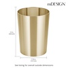 image:imagemDesign Stainless Steel Round Metal Trash Can Small 28 Gallon Wastebasket Garbage Basket Bin for Bathroom Bedroom Kitchen or Home Office Holds Waste and Recycle Mirri Collection BrushedSoft Brass