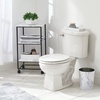 image:imagemDesign Stainless Steel Round Metal Trash Can Small 28 Gallon Wastebasket Garbage Basket Bin for Bathroom Bedroom Kitchen or Home Office Holds Waste and Recycle Mirri Collection BrushedMarble