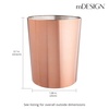 image:imagemDesign Stainless Steel Round Metal Trash Can Small 28 Gallon Wastebasket Garbage Basket Bin for Bathroom Bedroom Kitchen or Home Office Holds Waste and Recycle Mirri Collection BrushedRose Gold