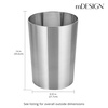 image:imagemDesign Stainless Steel Round Metal Trash Can Small 28 Gallon Wastebasket Garbage Basket Bin for Bathroom Bedroom Kitchen or Home Office Holds Waste and Recycle Mirri Collection BrushedBrushed