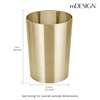 image:imagemDesign Stainless Steel Round Metal Trash Can Small 28 Gallon Wastebasket Garbage Basket Bin for Bathroom Bedroom Kitchen or Home Office Holds Waste and Recycle Mirri Collection BrushedSoft Brass