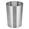image:imagemDesign Stainless Steel Round Metal Trash Can Small 28 Gallon Wastebasket Garbage Basket Bin for Bathroom Bedroom Kitchen or Home Office Holds Waste and Recycle Mirri Collection BrushedBrushed
