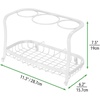 image:imagemDesign Steel Bathroom Countertop Hair Tool Storage Organizer Accessory Basket Tray Vanity Table Holder for Hair Dryer Straightener Curling Iron Styling Products Hyde Collection  Matte WhiteMatte White