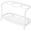 image:imagemDesign Steel Bathroom Countertop Hair Tool Storage Organizer Accessory Basket Tray Vanity Table Holder for Hair Dryer Straightener Curling Iron Styling Products Hyde Collection  Matte WhiteMatte White