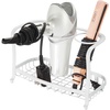image:imagemDesign Steel Bathroom Countertop Hair Tool Storage Organizer Accessory Basket Tray Vanity Table Holder for Hair Dryer Straightener Curling Iron Styling Products Hyde Collection  Matte WhiteMatte White