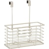 image:imagemDesign Steel Over CabinetDoor Hair Dryer Holder Storage Hair Styling Tool Organizer Basket for Bathroom  Blow Dryer Flat Iron Curling Wand Straightener Linelle Collection  SatinSatin