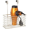 image:imagemDesign Steel Over CabinetDoor Hair Dryer Holder Storage Hair Styling Tool Organizer Basket for Bathroom  Blow Dryer Flat Iron Curling Wand Straightener Linelle Collection  SatinSatin