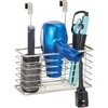 image:imagemDesign Steel Over CabinetDoor Hair Dryer Holder Storage Hair Styling Tool Organizer Basket for Bathroom  Blow Dryer Flat Iron Curling Wand Straightener Linelle Collection  SatinSatin