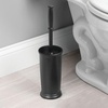 image:imagemDesign Toilet Bowl Brush and Holder  Covered Bathroom Brush  Standing Scrubber in Modern Holder  Compact Space Saving Deep Cleaning  WhiteBlack