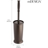 image:imagemDesign Toilet Bowl Brush and Holder  Covered Bathroom Brush  Standing Scrubber in Modern Holder  Compact Space Saving Deep Cleaning  WhiteBronze