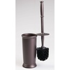image:imagemDesign Toilet Bowl Brush and Holder  Covered Bathroom Brush  Standing Scrubber in Modern Holder  Compact Space Saving Deep Cleaning  WhiteBronze