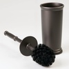 image:imagemDesign Toilet Bowl Brush and Holder  Covered Bathroom Brush  Standing Scrubber in Modern Holder  Compact Space Saving Deep Cleaning  WhiteEspresso