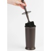image:imagemDesign Toilet Bowl Brush and Holder  Covered Bathroom Brush  Standing Scrubber in Modern Holder  Compact Space Saving Deep Cleaning  WhiteEspresso