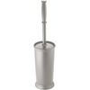image:imagemDesign Toilet Bowl Brush and Holder  Covered Bathroom Brush  Standing Scrubber in Modern Holder  Compact Space Saving Deep Cleaning  WhiteGray