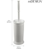 image:imagemDesign Toilet Bowl Brush and Holder  Covered Bathroom Brush  Standing Scrubber in Modern Holder  Compact Space Saving Deep Cleaning  WhiteLight Gray