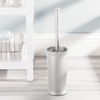 image:imagemDesign Toilet Bowl Brush and Holder  Covered Bathroom Brush  Standing Scrubber in Modern Holder  Compact Space Saving Deep Cleaning  WhiteLight Gray