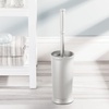 image:imagemDesign Toilet Bowl Brush and Holder  Covered Bathroom Brush  Standing Scrubber in Modern Holder  Compact Space Saving Deep Cleaning  WhiteLight Gray