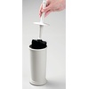 image:imagemDesign Toilet Bowl Brush and Holder  Covered Bathroom Brush  Standing Scrubber in Modern Holder  Compact Space Saving Deep Cleaning  WhiteLight Gray
