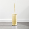 image:imagemDesign Toilet Bowl Brush and Holder  Covered Bathroom Brush  Standing Scrubber in Modern Holder  Compact Space Saving Deep Cleaning  WhiteLight Yellow